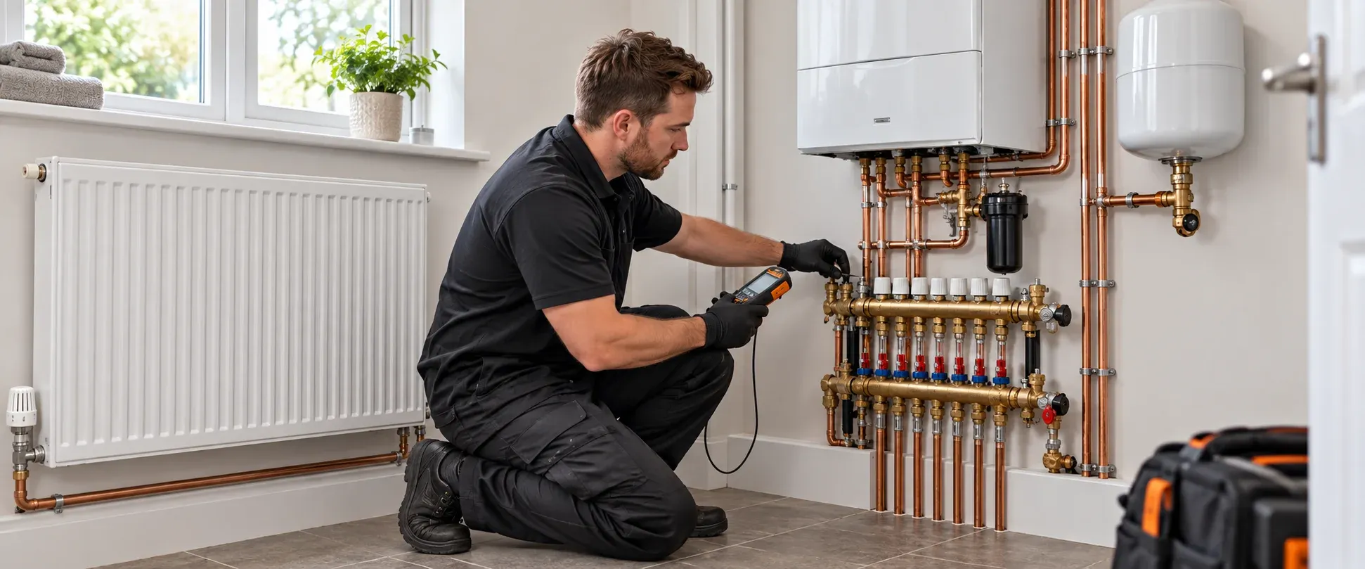 Complete central-heating system